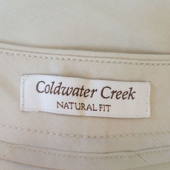 Coldwater Creek Natural Fit Tan Double Cloth Crop Pants Size 12P - Picture 3 of 7